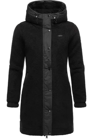 Ragwear Outdoorjacke Cousy flauschige Übergangsjacke mit Teddyfell und Kapuze