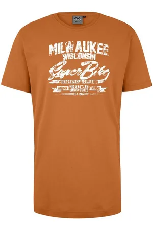 Ahorn T-Shirt MILWAUKEE mit coolem Schriftzug-Print