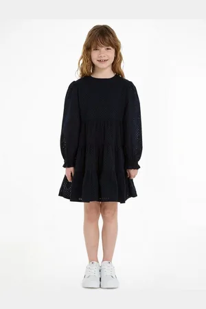 Tommy Hilfiger Volantkleid BRODERIE ANGLAISE DRESS allover in Lochstickerei, mit Volants