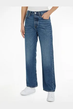 Tommy Hilfiger Straight-Jeans LOOSE STRAIGHT RW KLO mit Lederlogopatch