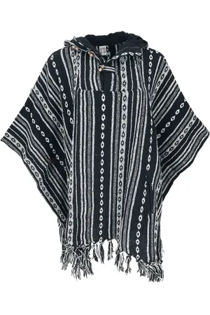 GURU-SHOP Langjacke Cape, Ethno Poncho, Andenponcho - /weiß alternative Bekleidung - Verkäufer: