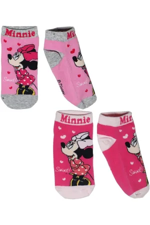 Disney Kurzsocken Minnie Maus Kinder Mädchen kurze Socken Pink Rosa im 2-er Pack Gr. 23 bis 34 - Verkäufer: WS-Trend