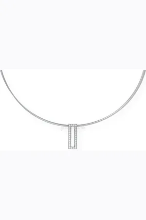 ERNSTES Kette mit Anhänger Collier AN550.WH_DS5C.42 Edelstahl mit Zirkonia (1-tlg) - Verkäufer: Juwelier-Bacak