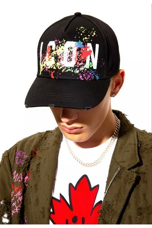 Dsquared2 Baseball Cap Icon Splash Cap Paint-Splatter Farbspritzer und Distress-Details für ein einzigartiges Design - Verkäufer: eldigo