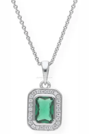 JuwelmaLux Kettenanhänger Anhänger 925/000 Sterling Silber mit Zirkonia Grün JL10-02- (1-tlg), Schmuckanhänger - Verkäufer: Juwelier-Bacak