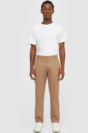 Knowledge Cotton Apparal Chinohose LUCA slim mit Label-Stichting hinten