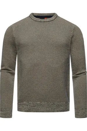 Ragwear Strickpullover Larrs stylischer Herren Sweatpullover mit Rippbündchen