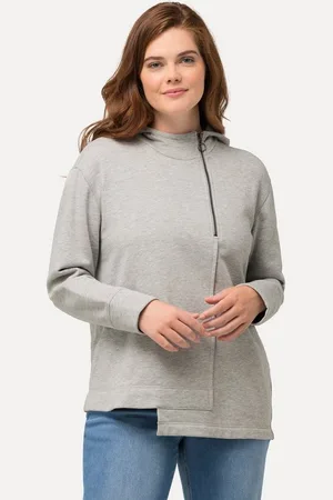 Ulla Popken Sweatshirt Hoodie Zipper Kapuze Langarm Biobaumwolle - Verkäufer: Popken Fashion Group