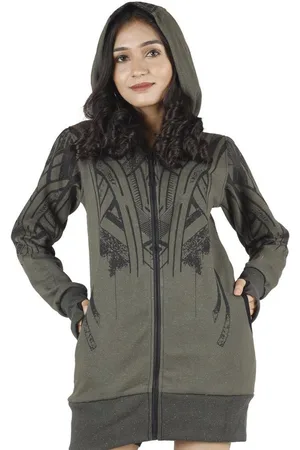 GURU-SHOP Langjacke Goa Festival Jacke mit Tribal Print, Jacke mit.. alternative Bekleidung - Verkäufer: