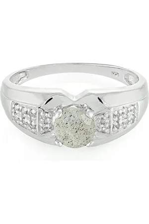 Cavill Silberring Rumänischer Spektrolith 0,72ct Silber Herrenring, 16 Topas-Akzente (1-tlg) - Verkäufer: Juwelo Deutschland GmbH