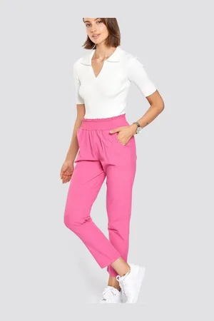 Fresh Lions Chinohose Hose mit Gummibund pink M - Verkäufer: