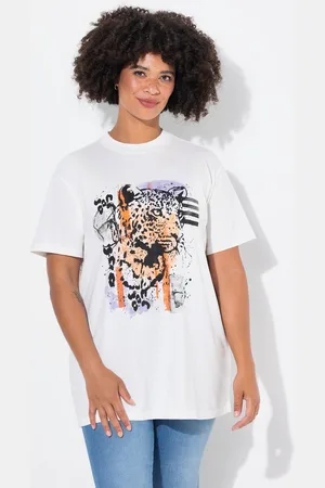Angel of Style T-Shirt T-Shirt Boxy Fit Leo-Druck Halbarm - Verkäufer: Popken Fashion Group
