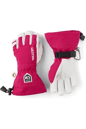 Hestra Skihandschuhe Army Leather Heli Ski Junior 5 Fing fuchsia - Verkäufer: Alpensportler