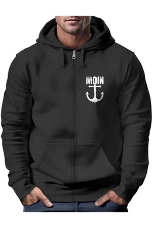 Neverless Sweatjacke Zip-Hoodie Herren Sweatjacke mit Kapuze Moin Nordisch Anker Print - Verkäufer: Akowi