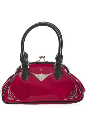 Banned Retro Handtasche Night Lovers Burgunder, Vintage Lack Tasche mit Schultergurt - Verkäufer: Schompi Trading e.K.