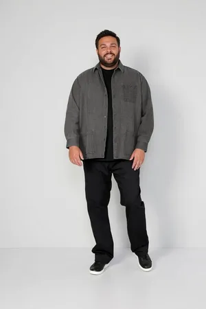 Boston Park Businesshemd Jeanshemd Langarm Bauchfit Kentkragen - Verkäufer: Popken Fashion Group