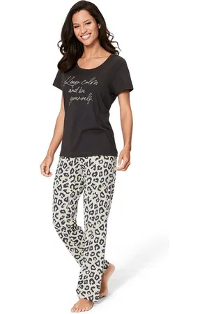 VIVANCE DREAMS Pyjama (Packung, 3 teilig) mit Leo-Print