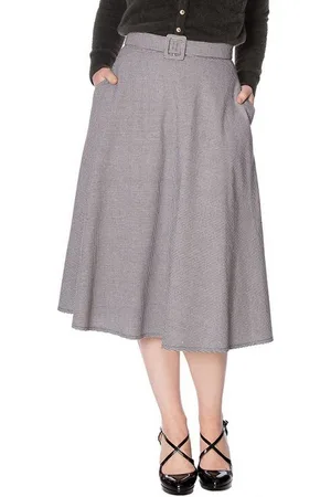 Banned Retro A-Linien-Rock Betty Hahnentritt Muster Retro Vintage Swing Skirt - Verkäufer: Schompi Trading e.K.