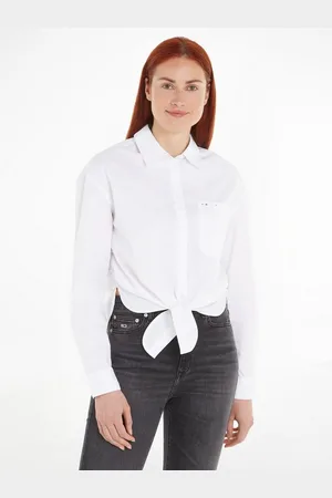 Tommy Hilfiger Blusentop TJW FRONT TIE SHIRT mit Bindeband