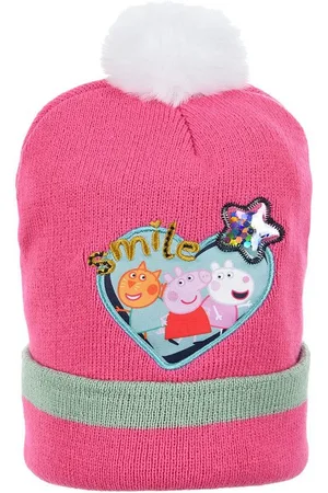 Peppa Pig Bommelmütze Peppa Wutz Pig Mieze Molly Luzie Locke Kinder Wintermütze Gr. 52 bis 54 - Verkäufer: WS-Trend