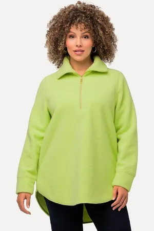Ulla Popken Sweatshirt Fleeceshirt A-Linie Stehkragen Zipper Langarm - Verkäufer: Popken Fashion Group