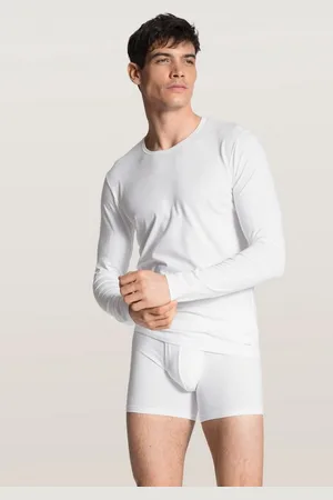 Calida Langarmshirt Cotton Code mit Rundhalsausschnitt