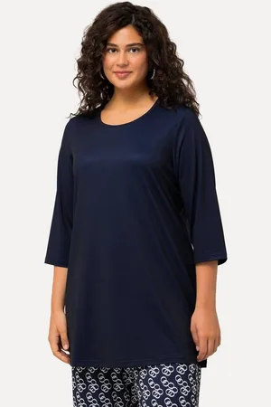 Ulla Popken Longshirt Longshirt Rundhalsausschnitt 3/4-Arm - Verkäufer: Popken Fashion Group