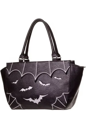 Banned Retro Handtasche Bats, Bestickte Fledermäuse Gothic Shopper - Verkäufer: Schompi Trading e.K.