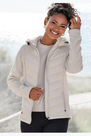 vivance collection Steppjacke mit Strickfleece-Ärmeln