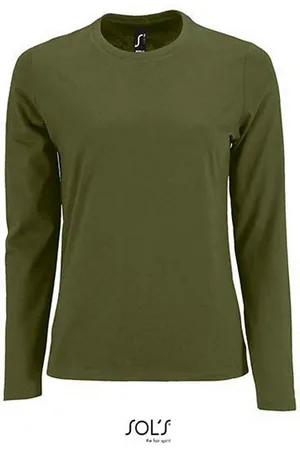Sols Langarmshirt 1er/2er Pack Damen Langarm-Shirt für Frauen Gr. S bis XXL (2-tlg) 100% Baumwolle - 190 g/m² - Verkäufer: witoru