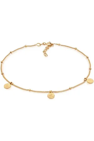 Elli Fußkette Kugelkette Plättchen 925 Silber, Kreis - Verkäufer: JULIE & GRACE GmbH