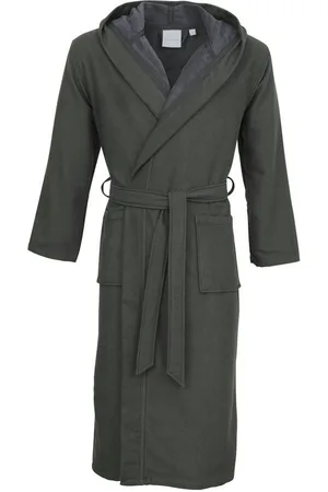 Carl Ross Unisex-Bademantel 35300, Langform, Baumwoll-Mix, Kapuze, Gürtel, besonders pflegeleicht