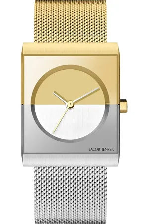 Jacob Jensen Quarzuhr Damenuhr Design Edelstahl Kautschukband NEW LINE ⌀24mm, farbig geteiltes Zifferblatt - Verkäufer: Grossuhren Pohlmann