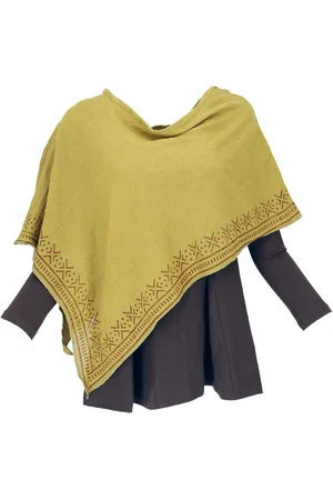 GURU-SHOP Langjacke Lagenlook Poncho, bedruckter leichter Poncho,.. - Verkäufer: