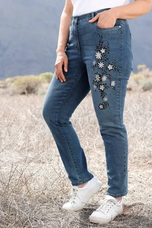 Miamoda Regular-fit-Jeans Jeans Straight Fit Stickerei 5-Pocket - Verkäufer: Popken Fashion Group