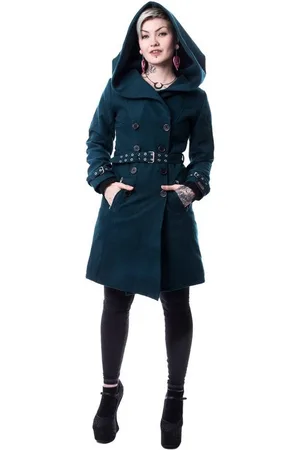 Vixxsin Wintermantel Decay Coat Petrol Punk Rock Winterjacke - Verkäufer: Schompi Trading e.K.