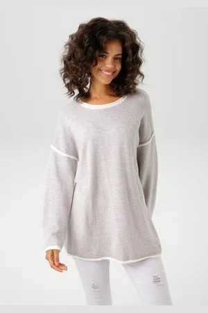 Aniston Strickpullover mit Fransen im Rücken - NEUE KOLLEKTION