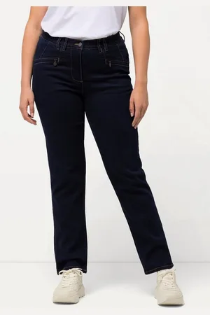 Ulla Popken Regular-fit-Jeans Jeans Mony konisches Bein Stretch Zipptaschen - Verkäufer: Popken Fashion Group
