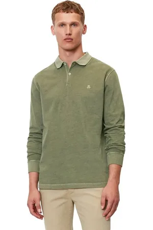 Marc O’ Polo Langarm-Poloshirt im Washed-Look
