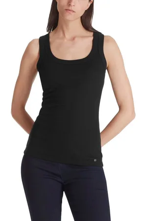 Marc Cain Tanktop "Collection Essential" Premium Damenmode Tanktop aus Feinripp