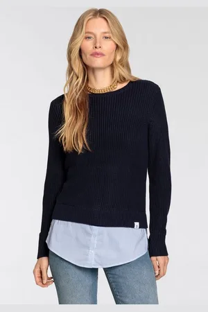 DELMAO 2-in-1-Pullover im sportiven Lagenlook