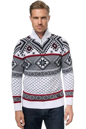 Rusty Neal Strickpullover mit winterlichem Muster