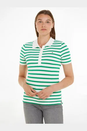 Tommy Hilfiger Poloshirt 1985 SLIM PIQUE STRIPE POLO SS mit dezenter Logostickerei