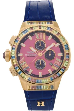 Hämmer Chronograph GLORIOUS AURELIA, GR-003, Quarzuhr, Damenuhr, Datum, Stoppfunktion, Saphirglas, Lederarmband