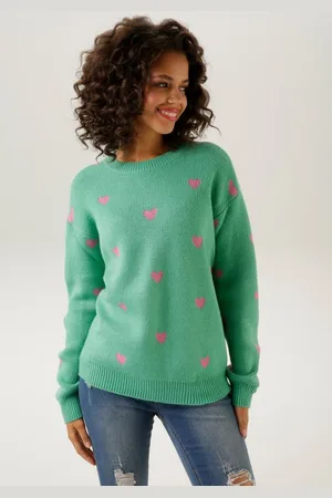 Aniston Strickpullover mit eingestrickten Herzchen
