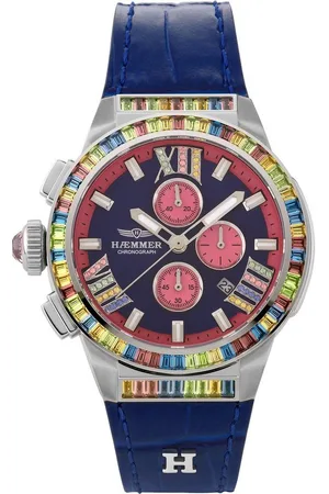 Hämmer Chronograph GLORIOUS LUNA, GR-001, Quarzuhr, Damenuhr, Datum, Stoppfunktion, Saphirglas, Lederarmband