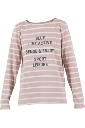 Blue Sportswear Longsleeve Gestreiftes Longsleeve Shirt Baumwolle Aufdruck in o. Khaki - Verkäufer: Juneberry.eu
