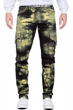 Cipo & Baxx Regular-fit-Jeans Hose BA-CD677 (1-tlg) mit Strasssteinen im Cargo Style - Verkäufer: bans24