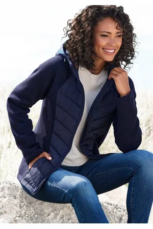 vivance collection Steppjacke mit Strickfleece-Ärmeln