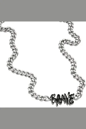 Diesel Kette mit Anhänger Schmuck Edelstahl Halsschmuck Panzerkette SIGNET